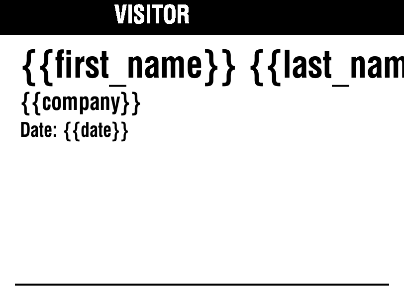 Visitor Pass badge preview
