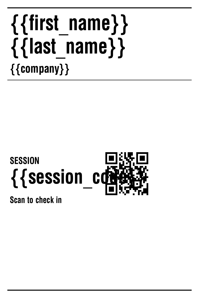 Multi-Day Session badge preview