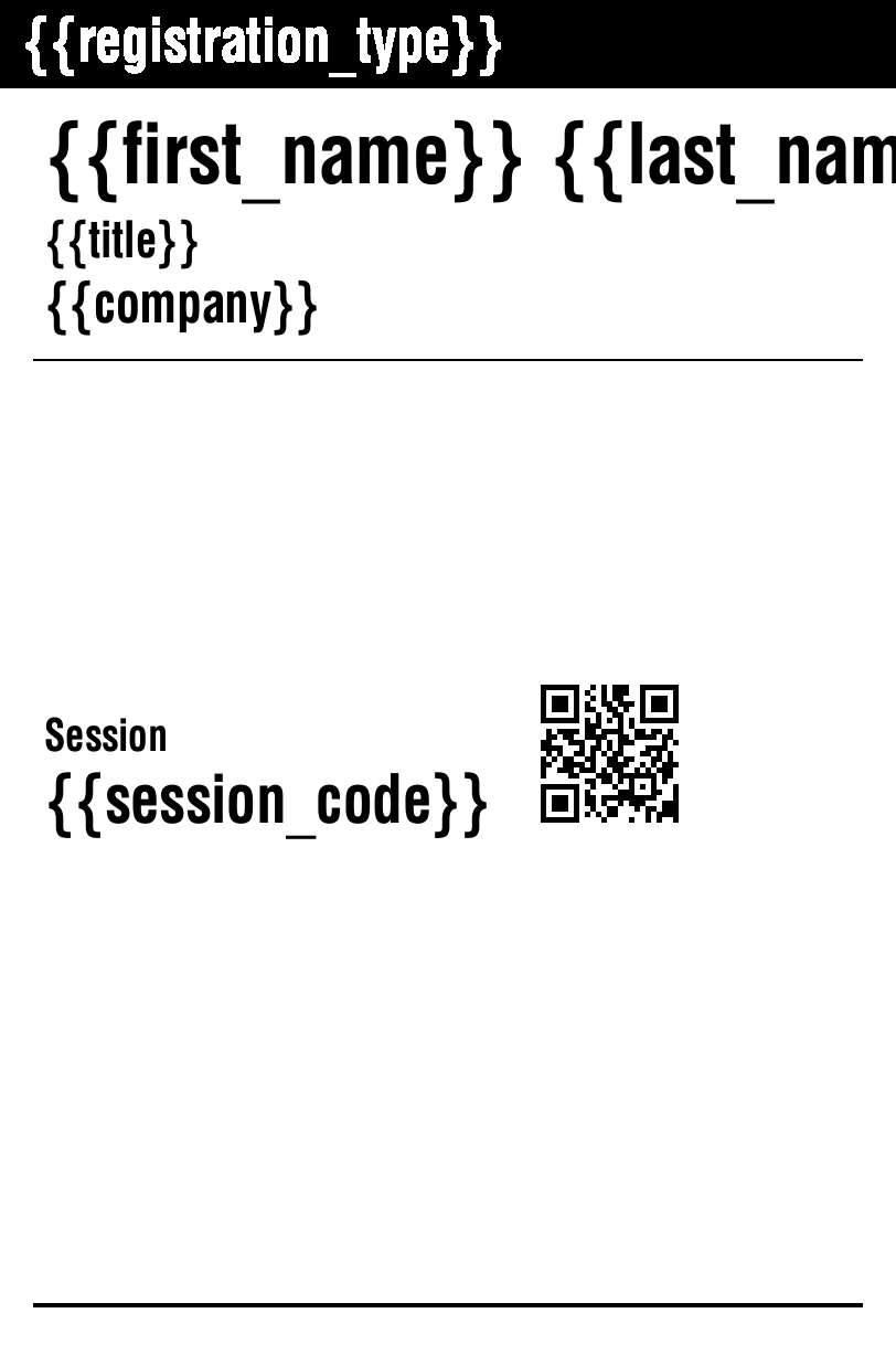 Trade Show badge preview